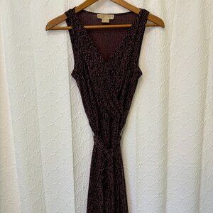 Michael Kors Faux Wrap Sleeveless Dress Knee Length